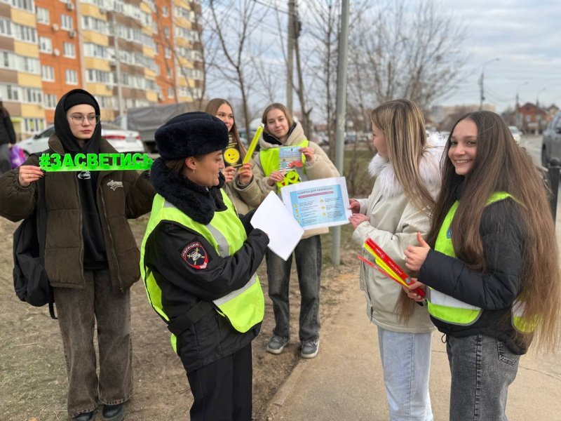 Госавтоинспекторы и студенты в Домодедове провели тематическую акцию «Студенчество – за безопасность на дорогах!»