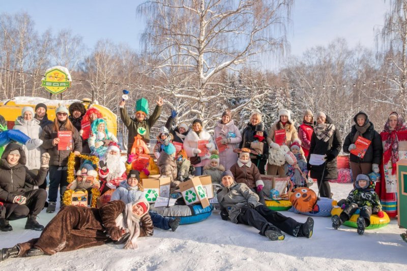В лесопарке «Городской лес» состоялся ежегодный конкурс «Парад саней и тюбингов»