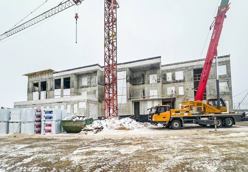 Полностью завершили возведение монолита детского сада в Домодедово в жилом комплексе «Город счастья»