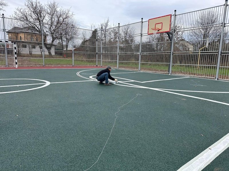 В микрорайоне Востряково на финальном этапе строительство спортивной площадки 