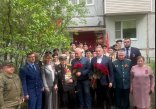 Парад во дворе участника Великой Отечественной войны П.А. Орлова